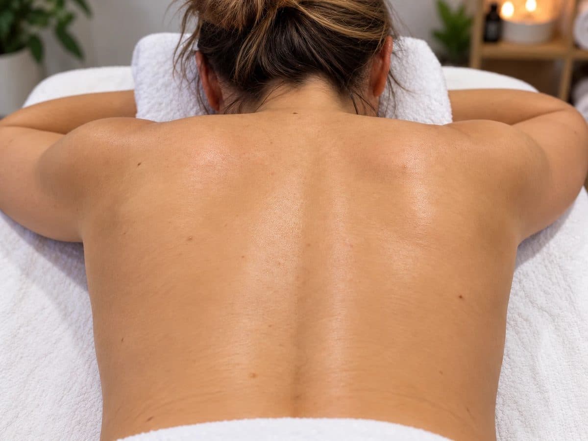 After Hot Stone Massage treatment at Allure Medical Aesthetics